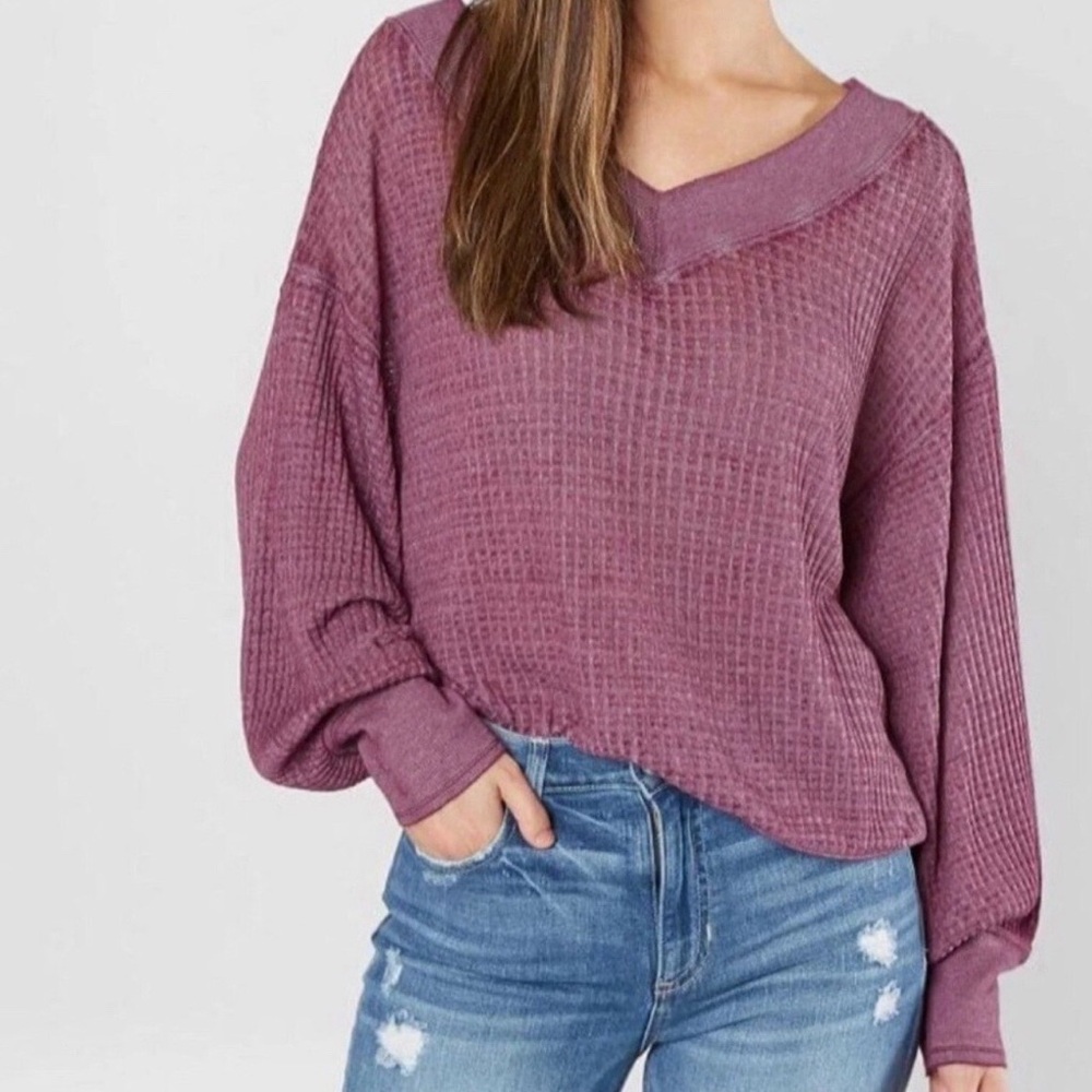 NWT Free People We The Free Southside Thermal Top, Size Large